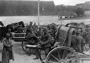 Transylvania: Captured artillery, 1916