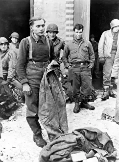 Bulge: Captured German soldier during Battle of the Bulge