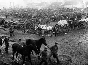 Spoils: Captured Russian fleet of vehicles, 1915