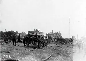 Ternopil: Captured Russian mortar in Ternopil, 1917
