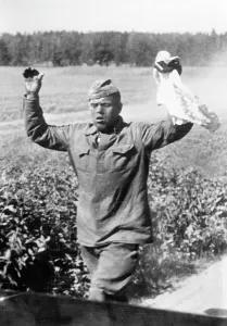 Raises: Captured Russian soldier on the Eastern Front