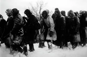 Imprisoned: Captured Soviet soldiers, 1942