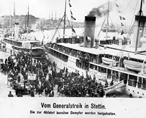 Strikes: Captured steamer in Stettin, 1919