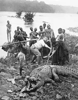 Capturing: Capturing a crocodile, 1925