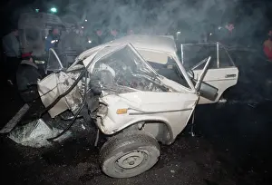 Crushed: Car accident on Begovaya street