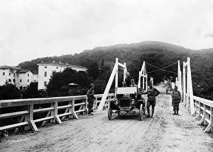 Austria Hungary: Car on the Al-Ponte bridge, 1915