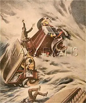 Warnemunde: CAR CAUGHT BY WAVE