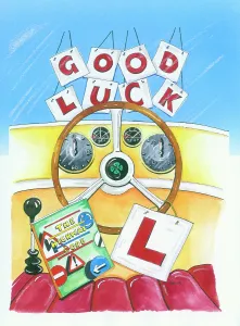Endersby: Car dashboard, steering wheel, L plate etc