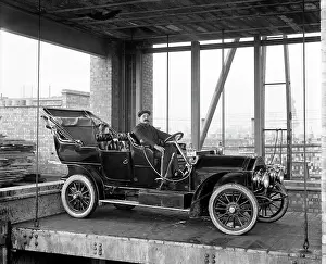 Commuting: Car lift at a multi-storey car park