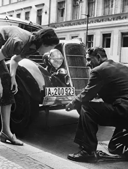 Tire: Car repair, 1939