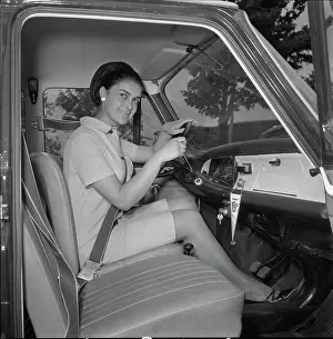 Otrokovice: Car seat belt, Moravan, car, driver, woman, BESIP, flag