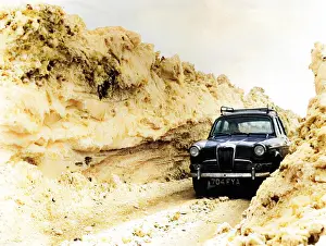 Drifts: Car in a snowdrift near Crediton, Devon
