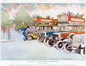 Aghast: The Car That Touched a Policeman by H.M. Bateman