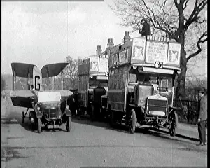 Towing: A Car Towing a Small Aeroplane With Its Wings