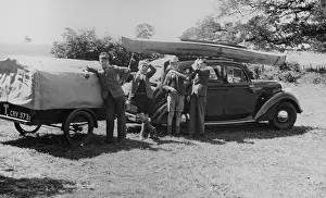 The Japics Historic Image Collection: Car with Trailer Tent