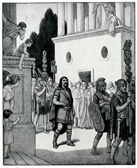 Britons: Caractacus, British chief, in captivity in Rome