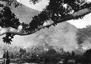 Africans: Caravan camp in German East Africa
