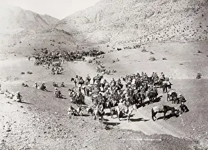 Khyber: Caravan heading into the Khyber Pass, North West Frontier
