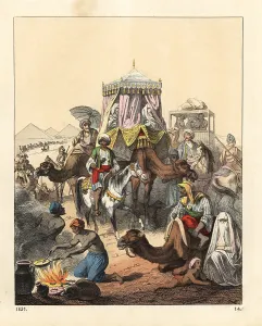 Burqa: Caravan across the Sahara, mid 19th century