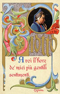 Itlay: Card commemorating the artist Giotto