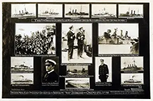 Daffodil: Card commemorating Zeebrugge and Ostend raid, WW1