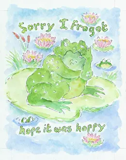 Sorry: Card design apologising for forgetfulness