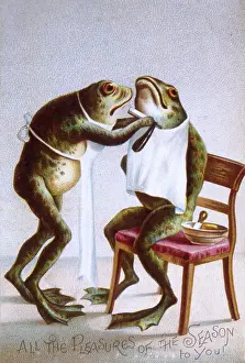 Razor: CARD ; FROGS SHAVING