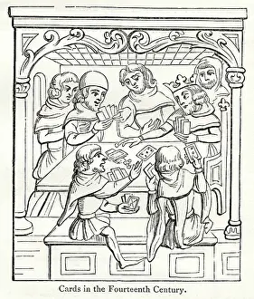 14thc: Card playing in th 14th century