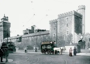 C1903: Cardiff, Castle, south side c1903