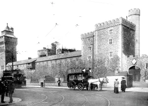 C1903: Cardiff, Castle, south side c1903