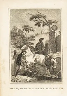 Great Britain: Cardinal Thomas Wolsey receiving a letter from