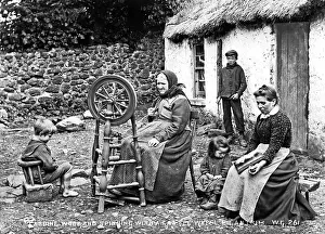 Carding: Carding Wool and Spinning With a Castle Wheel, Co Antrim