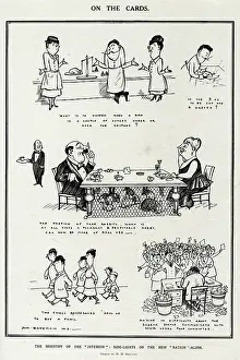 Coupons: On the cards H M Bateman cartoon rationing WWI