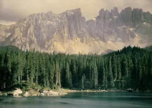 Adige: Carezza Lake with the Latemar