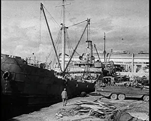 Docked: A Cargo Ship Docked in Naples Harbour