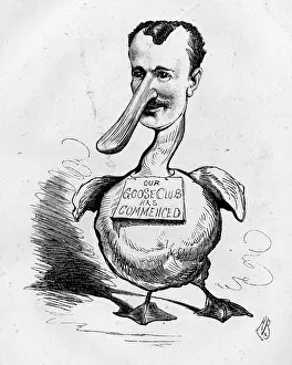 Panto: Caricature of Augustus Harris, British actor and dramatist