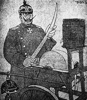 Grinds: A caricature of Emperor Wilhelm II, 1908