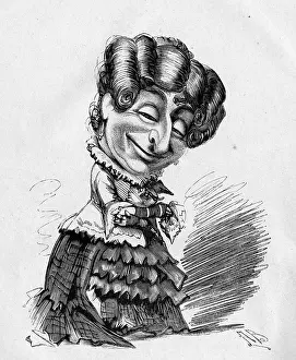 Panto: Caricature of John F Sheridan, female impersonator