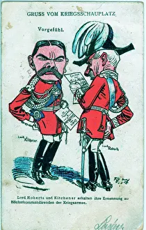 Dismayed: Caricature- Lords Roberts and Kitchener dismayed at Orders
