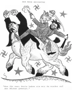 Centaur: Caricature of the outcome of the Reichstag