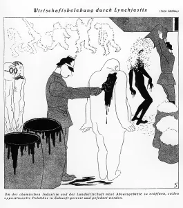 Opponent: Caricature of the police practice, 1933