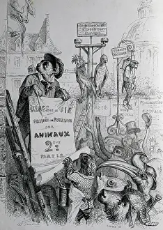 Edited: Caricature of The private and public life of animals, by J.J