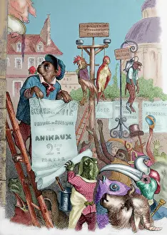 Edited: Caricature of The private and public life of animals, by J.J