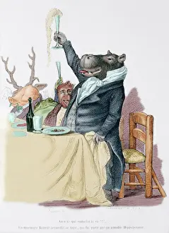 Edited: Caricature of The private and public life of animals, by J.J