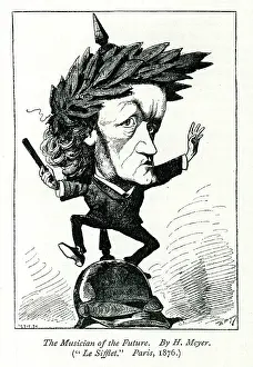 Laurels: Caricature of Richard Wagner, German composer
