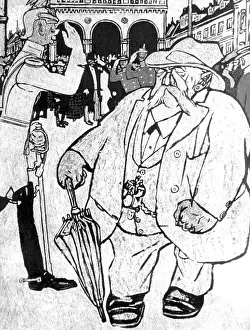 Feldherrnhalle: Caricature from the Simplicissimus, 1904