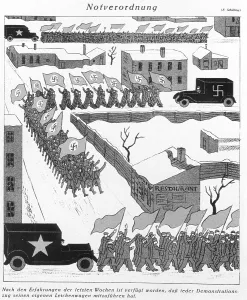 Experience: Caricature of the street battles between the
