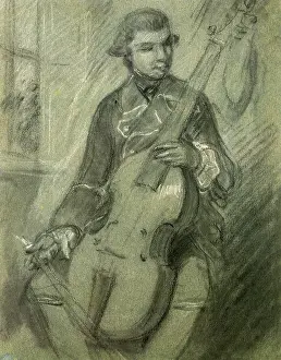 1760: Carl Friedrich Abel, by Gainsborough
