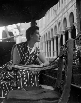 Gondola: Carly on a boat, Venice, Italy