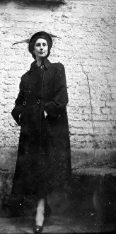 Eaton: Carly in coat, Eaton Terrace